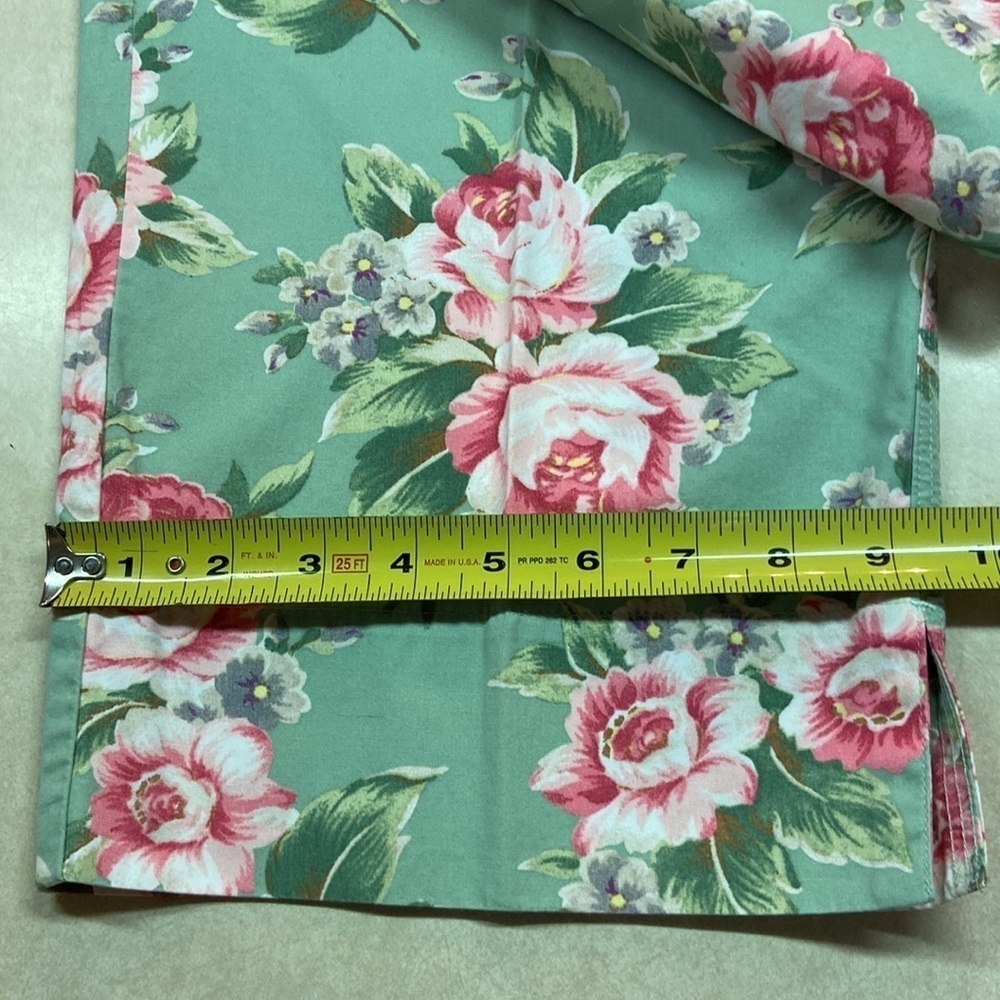 Lauren Ralph Lauren Mint Green Floral Cropped Pants - Picture 13 of 13